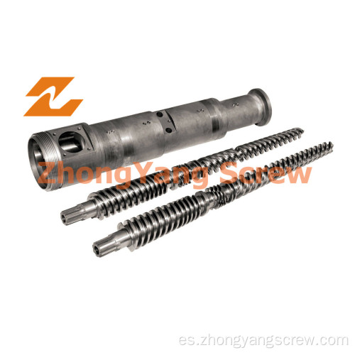 Línea de producción de extrusión de barril de doble tornillo cónico bimetálico (JLA-80/156)